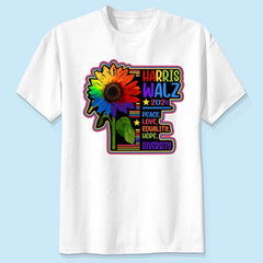 Flower Power Harris Walz 2024 Shirt, Kamala Harris Madam President, Vote Blue
