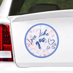 Love Like Gus Waterproof Car Decal Window Sticker, Harris Walz 2024